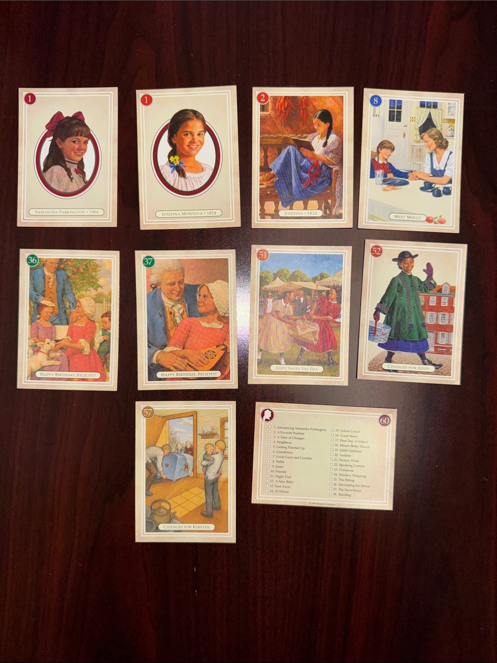 Vintage American Girl Style Story Cards